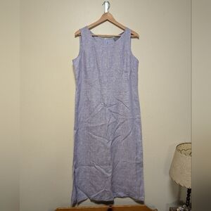 Carol Anderson Petite | 100% Linen Sleeveless Midi Dress | Lavender | Size XL